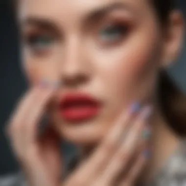 Social Media Influences on Nail Art Trends An array of social media inspired nail designs reflecting trends.