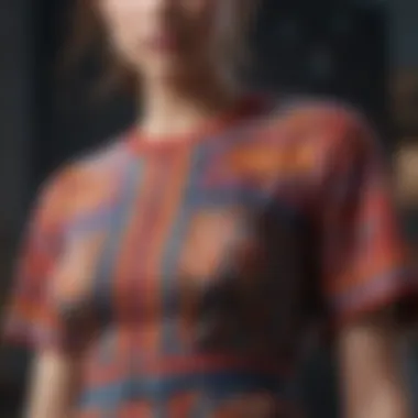 Vibrant Casual Wear Casual dress with vibrant patterns and textures