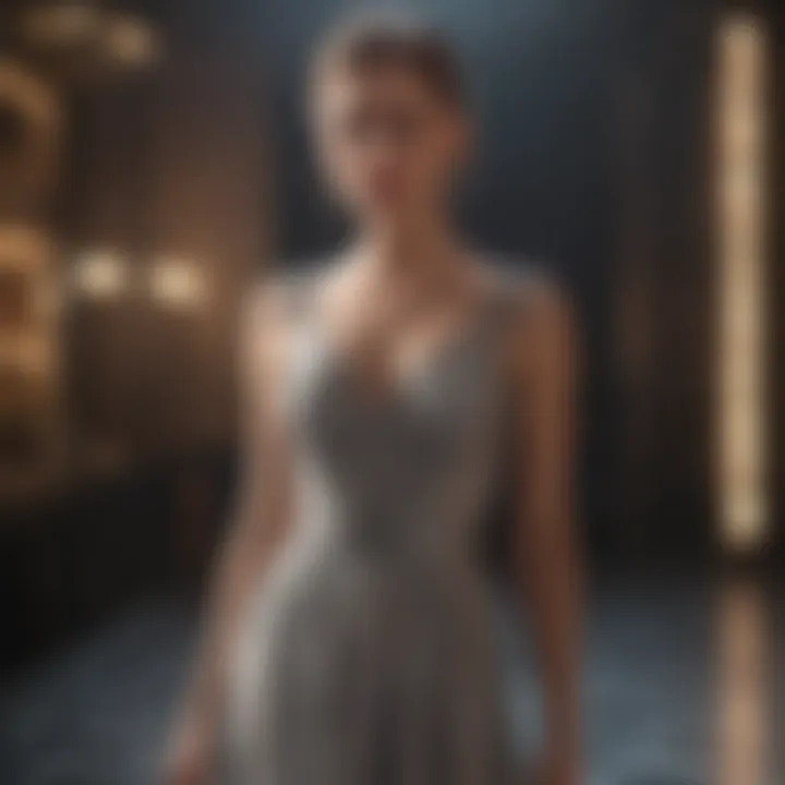 Elegant evening dress showcasing contemporary design