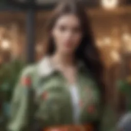 A stylish outfit showcasing sustainable fashion elements