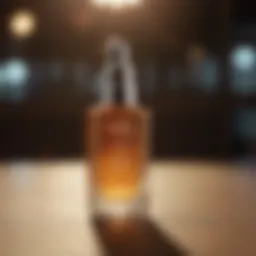 Close-up of Priyanka's Luxurious Glow Serum bottle highlighting its elegant design