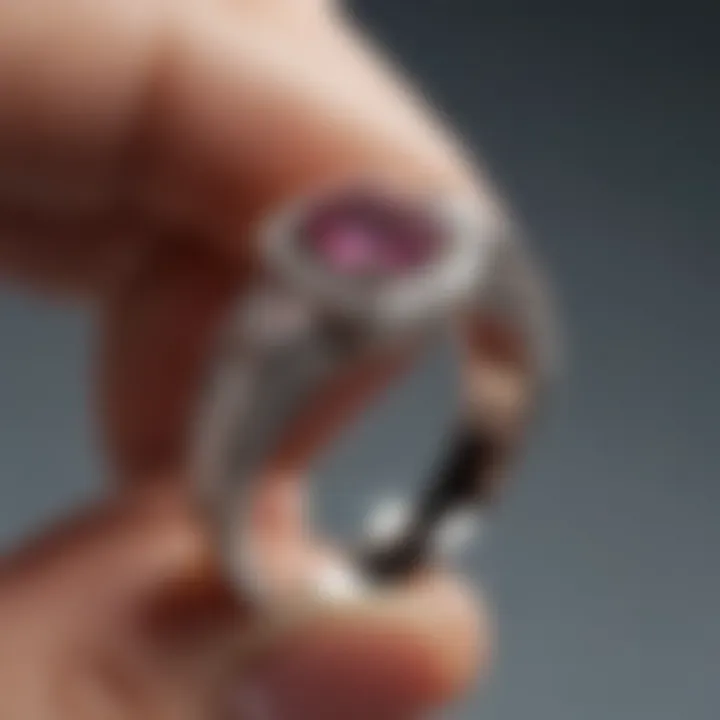 Detailed view of the Mejuri Charlotte Ring dupe showcasing its design elements