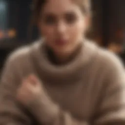 Cozy oversized sweater in warm tones