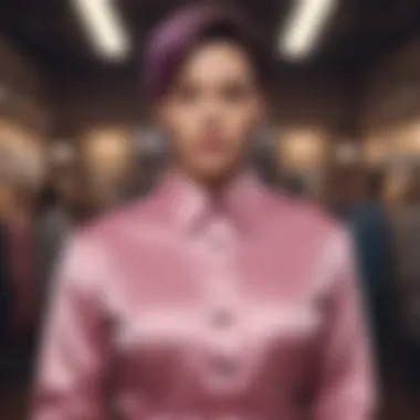 Diverse Styles in Non-Binary Fashion A gender-neutral clothing display showcasing diverse styles
