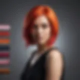Color palette featuring vibrant hair dye options
