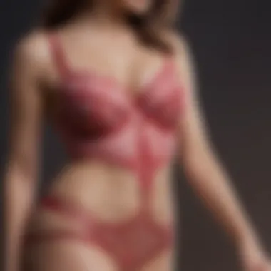 A vibrant collection of elegant lingerie pieces arranged artfully.