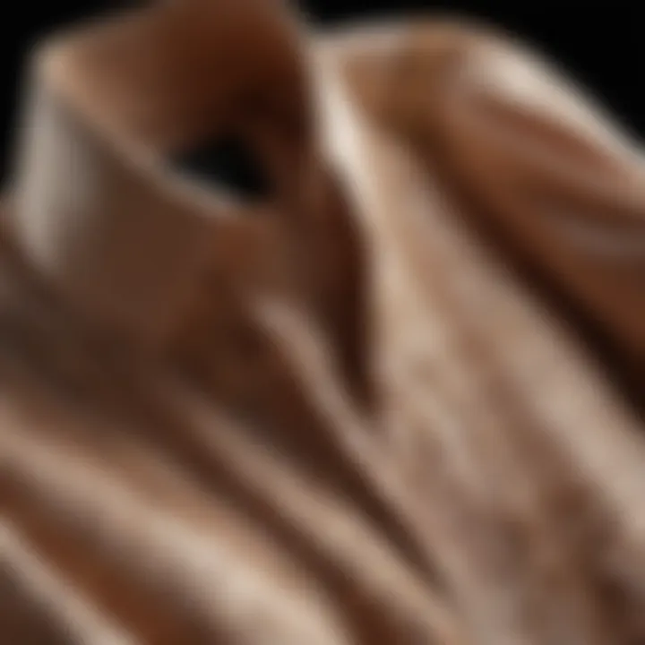 Close-up of luxurious fabric used in Veronica Beard blouses