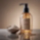 Close-up of a luxurious face wash bottle with natural ingredients