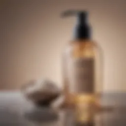 Close-up of a luxurious face wash bottle with natural ingredients