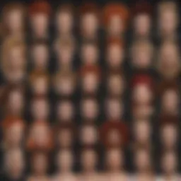 A vibrant collection of hairstyles showcasing different textures and lengths.