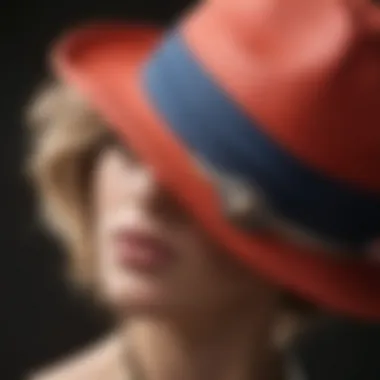 Colorful fedora with nautical elements