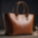 Sleek leather tote showcasing modern design