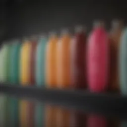 A spectrum of shampoo bottles showcasing different formulas