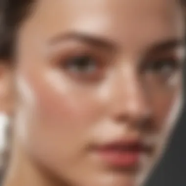 Close-up of a glowing face post-glycolic peel treatment