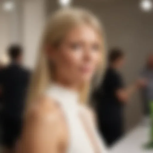 Gwyneth Paltrow at a Goop event showcasing wellness products