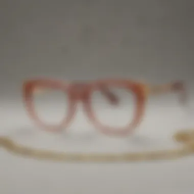 The Elegance of Gucci Glasses Chains An elegant display showcasing various Gucci glasses chains with intricate designs