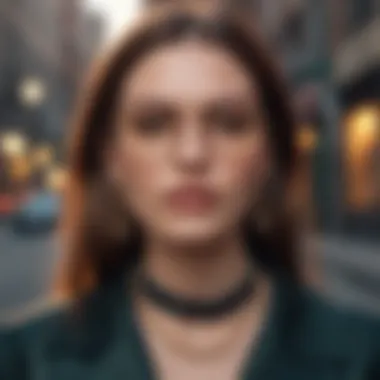 Gucci Glasses Chains in Urban Fashion Fashionable individuals wearing Gucci glasses chains in a chic urban environment