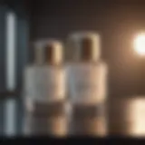 Luxury acne treatment products displayed elegantly