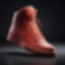 Dynamic shot of Hightop Nike sneakers showcasing their sleek design