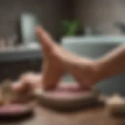 Elegant spa-like setup for at-home foot care