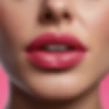 Comparison of pink lipstick shades with different undertones