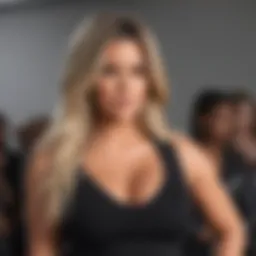 Khloé Kardashian presenting Good American collection