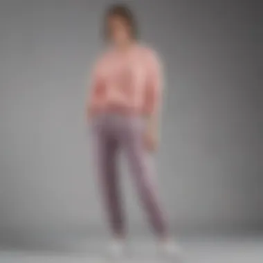 A well-styled outfit featuring lightweight sweatpants