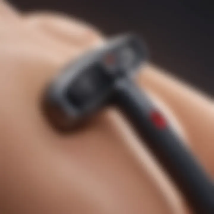 Close-up of a laser hair removal device