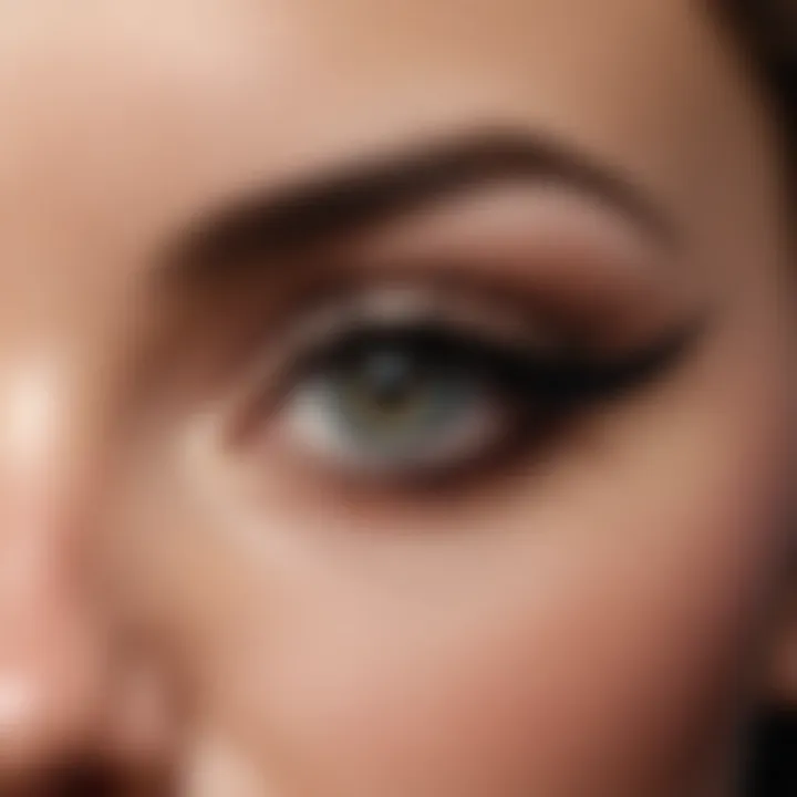 Close-up of eyeliner types displayed artistically