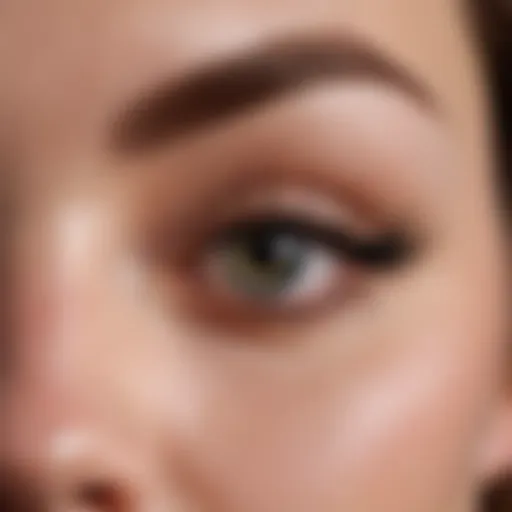 Close-up of a perfectly applied winged eyeliner