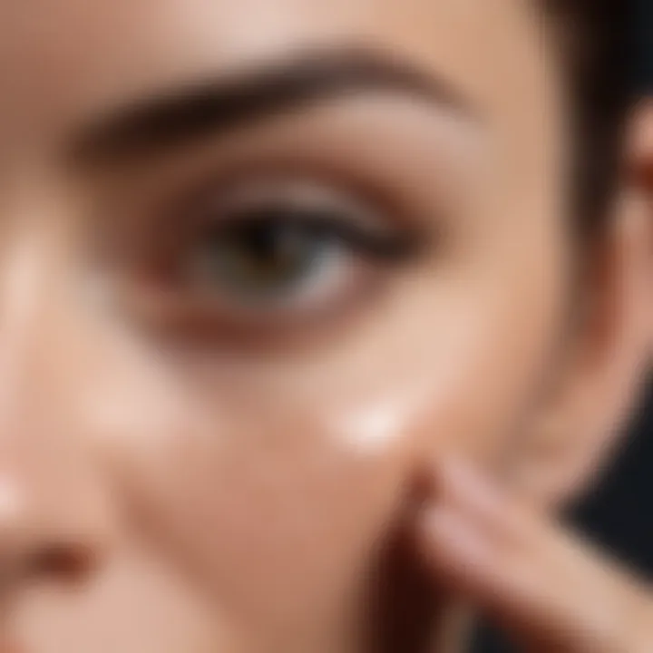 Close-up of the murad spot remover texture on a fingertip