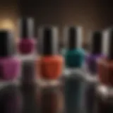 A vibrant assortment of nail polishes suitable for dark skin tones