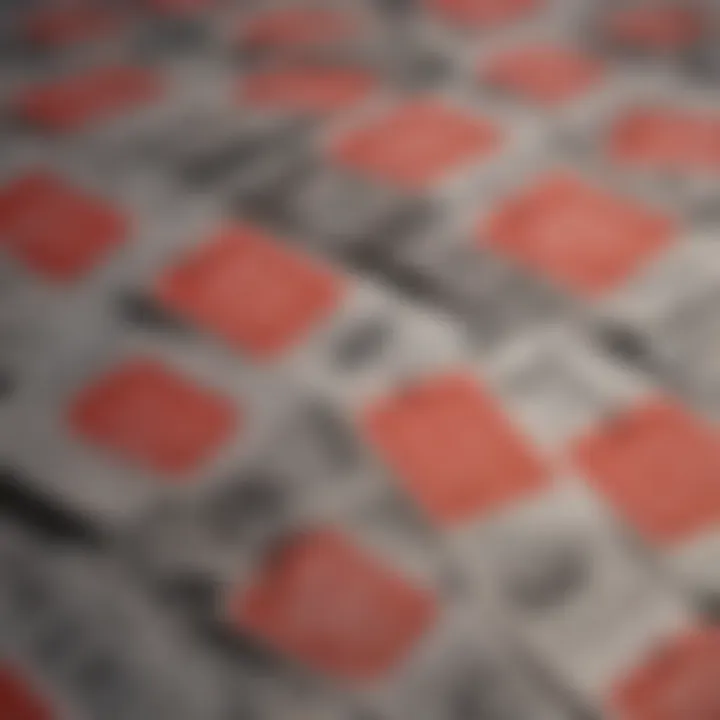 A close-up of clearance price tags showcasing discounts