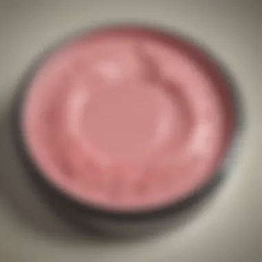 Close-up of cream blush ingredient list