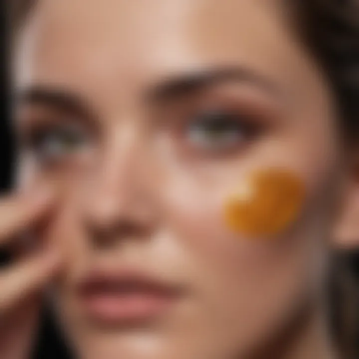 Application of oil around the eyes