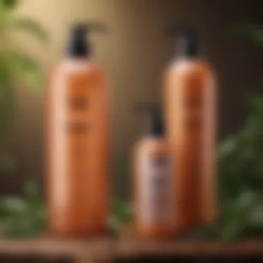A vibrant array of natural hair care products showcasing various botanical ingredients.