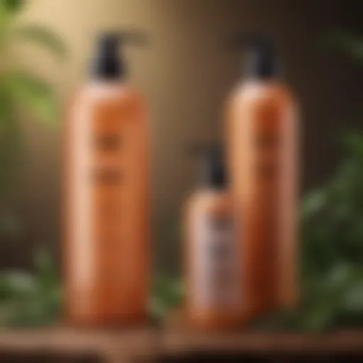 A vibrant array of natural hair care products showcasing various botanical ingredients.