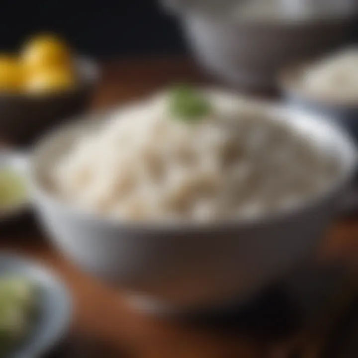 Deliciously steamed rice served in a bowl, illustrating the end result of using the appliance