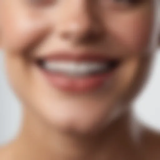 A close-up of a bright smile showcasing pearly white teeth