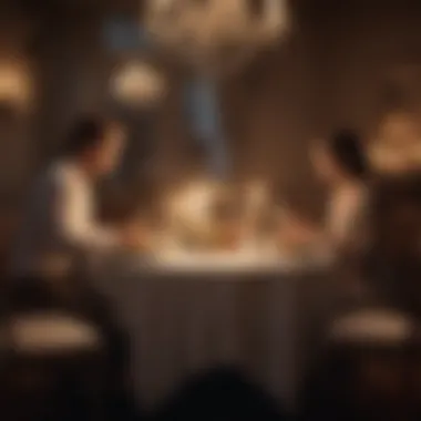A Romantic Candlelit Dinner Candlelit dinner setting for a romantic evening