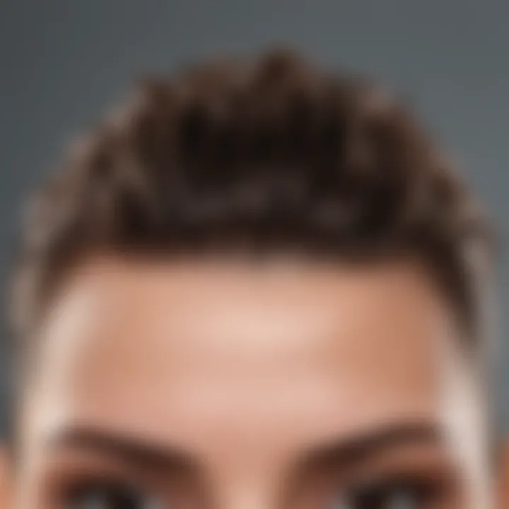 Close-up view of a healthy scalp, highlighting the importance of proper hair care.