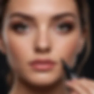 Comparing Mascara Formulas for Volume Swatches of different mascara formulas on a surface