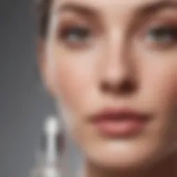 Close-up view of retinol serum bottle