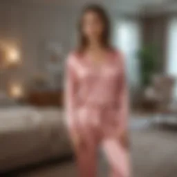 A stylish loungewear set displayed in an elegant room setting, showcasing comfort and design.