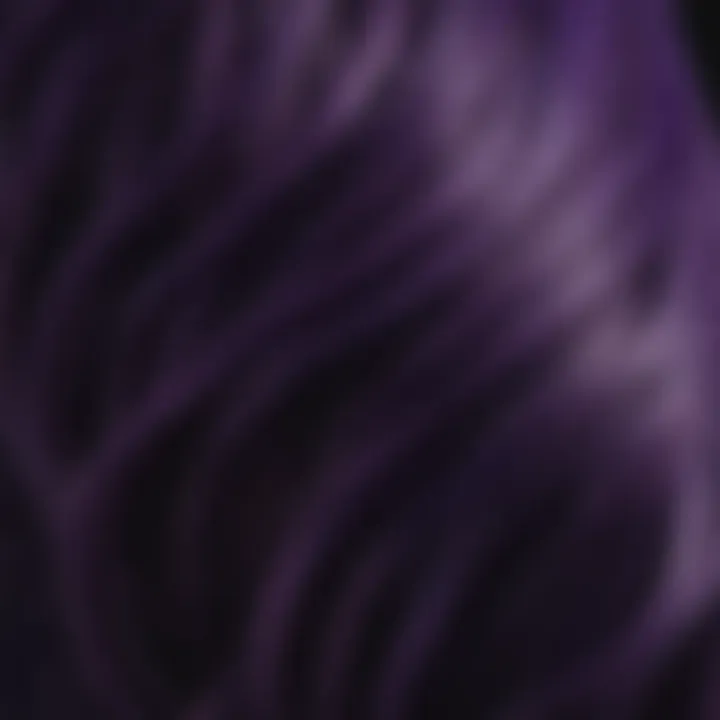 Close-up of hair strands showcasing the rich hues of Super Purple