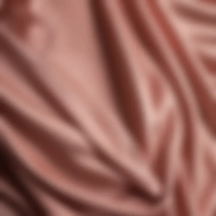 Luxurious silk fabric showcasing a soft sheen