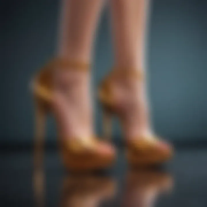 Elegant high heels showcasing innovative ergonomic design