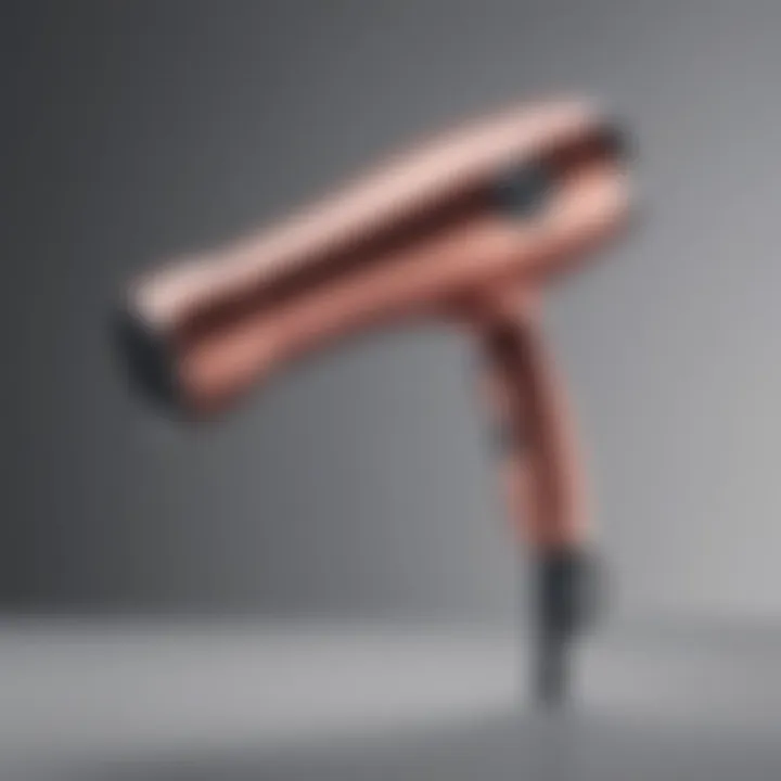 A sleek basic hair dryer showcasing modern design features.