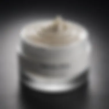 Elegant Wrinkle Cream Jar Close-up of a wrinkle cream jar with a sleek design