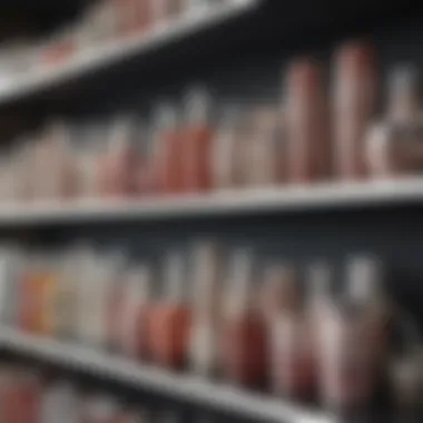 Display of various drugstore wrinkle creams on a shelf